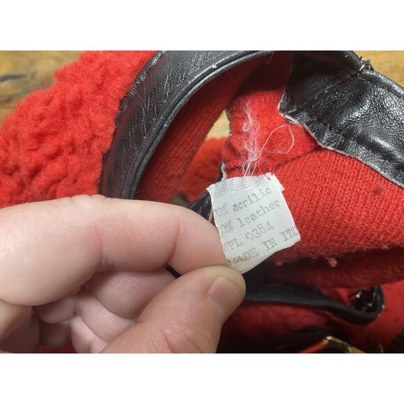 VTG Francesca For Damon Fleece Pile Leather Trim Vest size 12 Italy - Picture 12 of 12